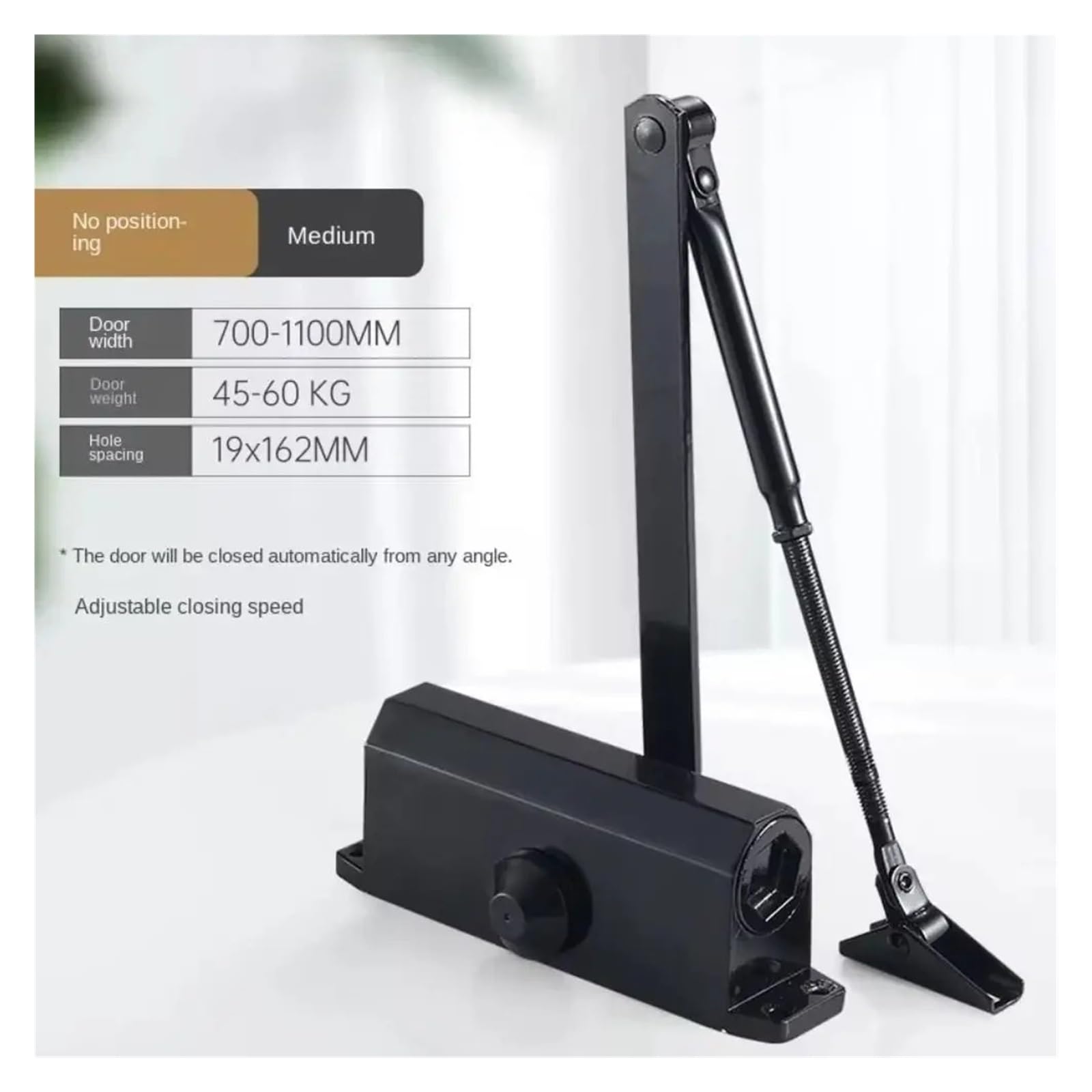 Hardware for chiudiporta automatico a velocità regolabile da 25 kg a 85 Supporto for chiusura morbida(S-Automatic payment)