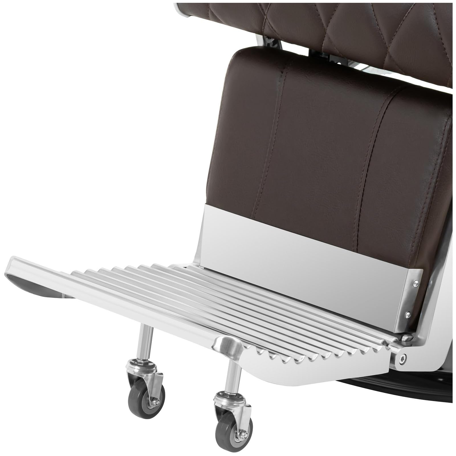 Physa FOXLEY Brown Sillón de peluquería Styling marrón con reposapiés y Altura Regulable de 58 a 71 cm para hasta 150 kg Sillón de barbería Silla de peluquería Silla de barbería