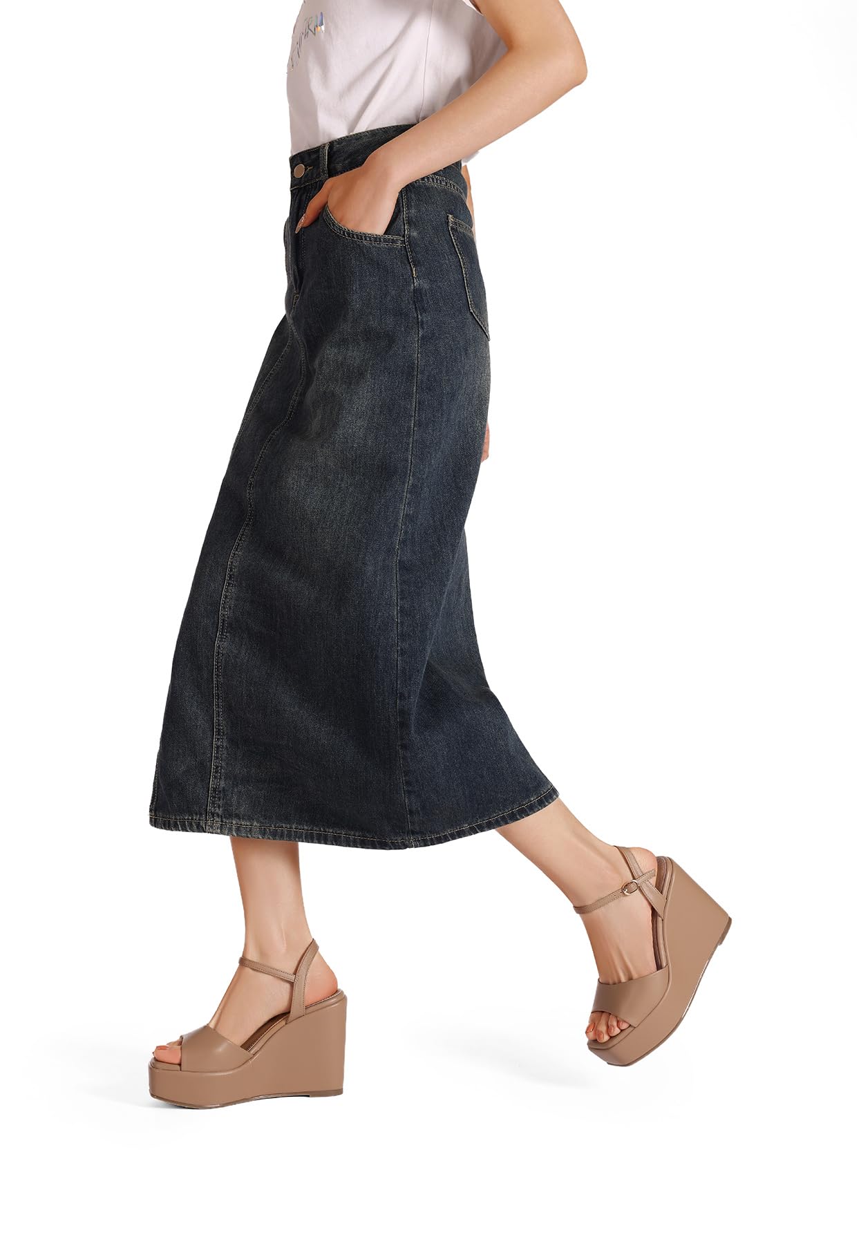 QUEEN HELENA Zeppe con Tacco Alto Sandali Alti con Plateau Casual Donna ZM9914
