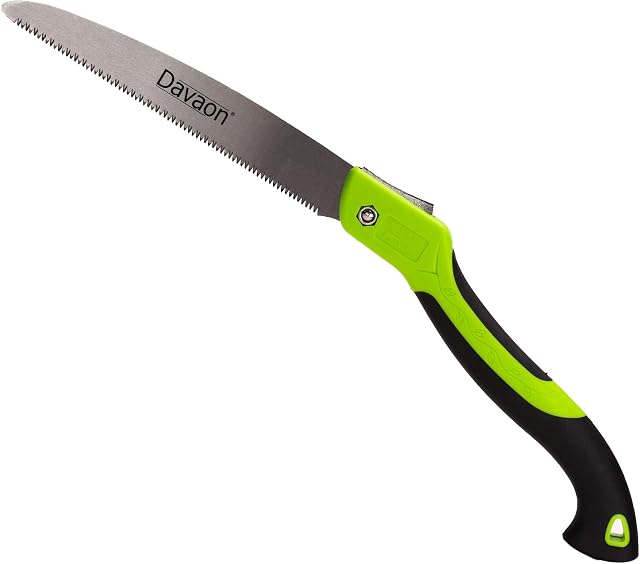 10" Pruning Saw - Folding Hand Saw with Comfort Grip - Multipurpose Garden Saw, Wood Saw, Bushcraft Saw & Camping Saw - Folding Saw for Backpacking - 250mm Pruning Hand Saw - Davaon Pro