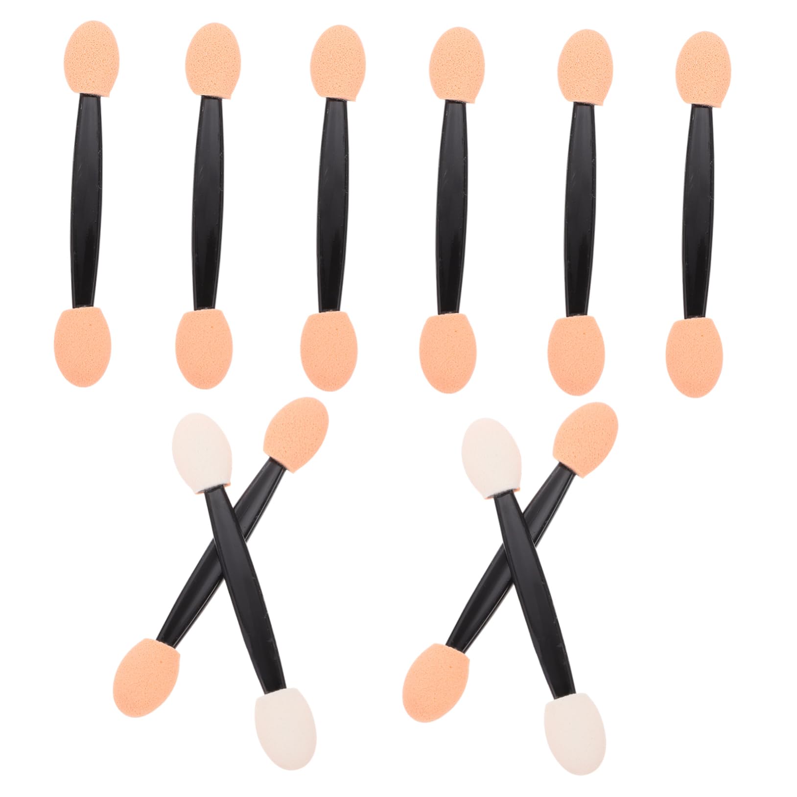 Ipetboom 3sets Double-ended Makeup Brush for Eye Shadow Disposable Latex Sponge Applicators Perfect for Travel Party Wedding Daily Use 100pcs*3