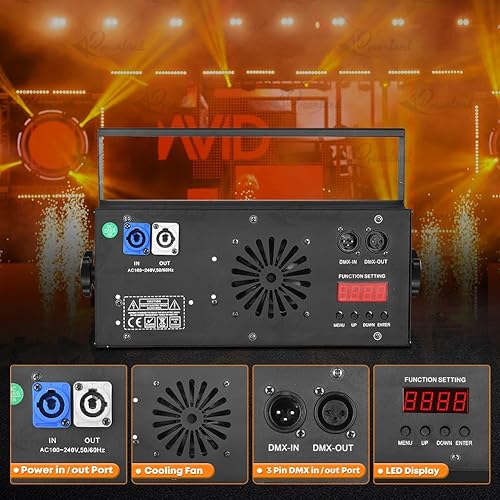 Miniatura 5 de Dreamland 200W LED Etapa Blinder, luz blanca fresca y cálida LED par luces COB, luces de la audiencia de la etapa con DMXcontrol automático de sonido