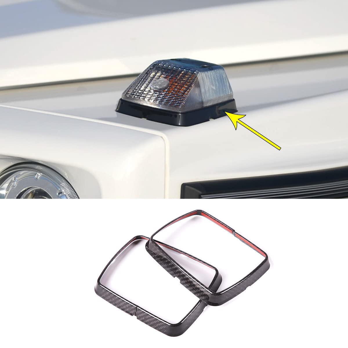 for Mercedes Benz G Class W463 2012-2018 Car Engine Cover Turn Signal Light Hood Trim Real Carbon Fiber