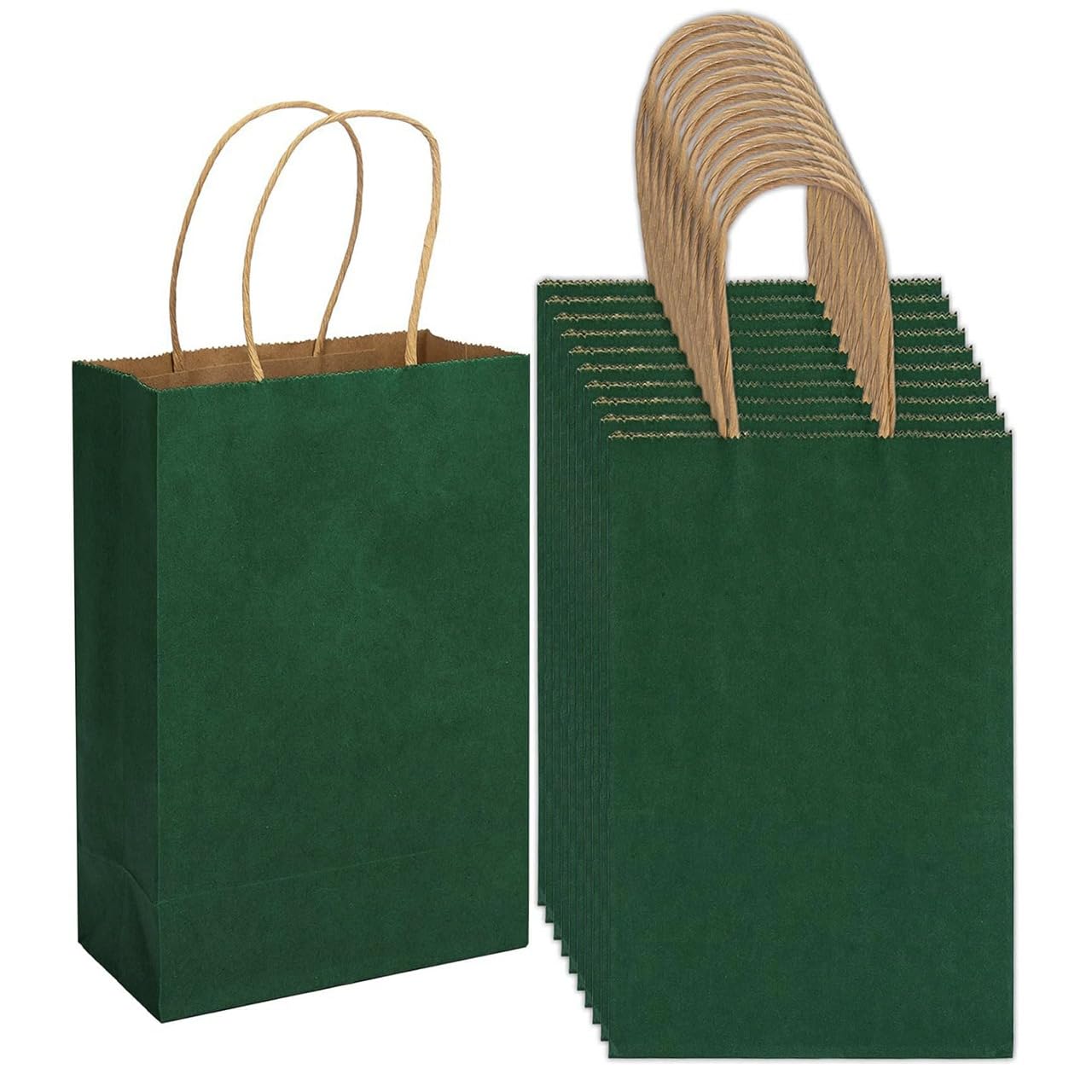 SONYANG 50-Pack Kraft Paper Gift Bags With Handles - 5.9x3.1x8.2 Inch, Red, Heavyweight 130gsm - View #9