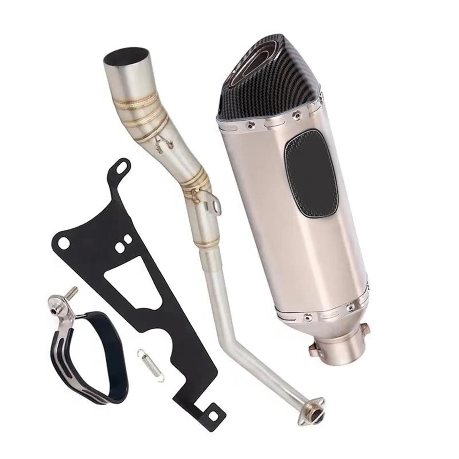 Tuyau de liaison d'échappement moto 370 mm pour Cross Cub110 2018-2023 avec silencieux slip on