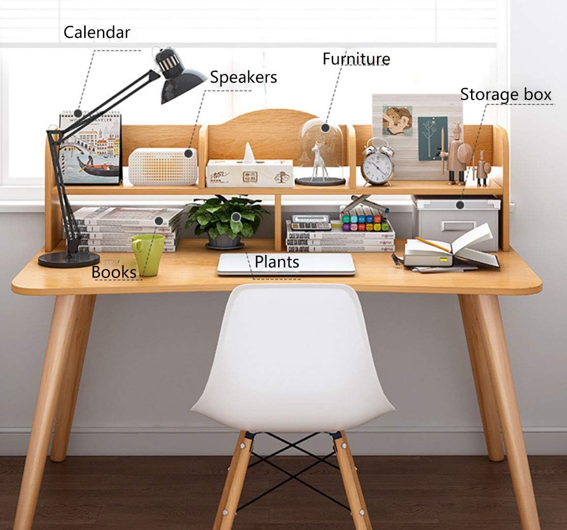 Amаzіng 🔥 Children's Desk, Study Desk, Computer Desk, Student Table, Teens Desk, Home Desk (Warm White, 31.523.6229.53IN)