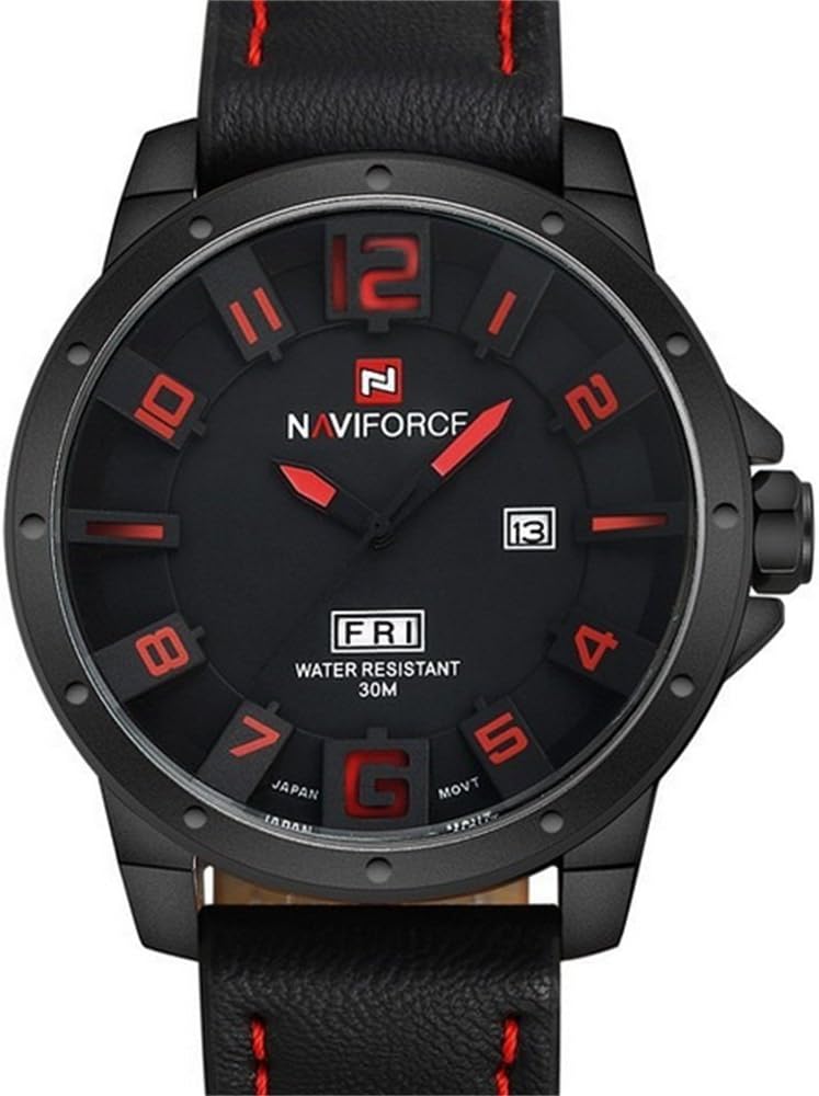 New Stylish Army Style Watches,Military Fachion Cool Men's Wrist Watch,A Black Leather Band Watch