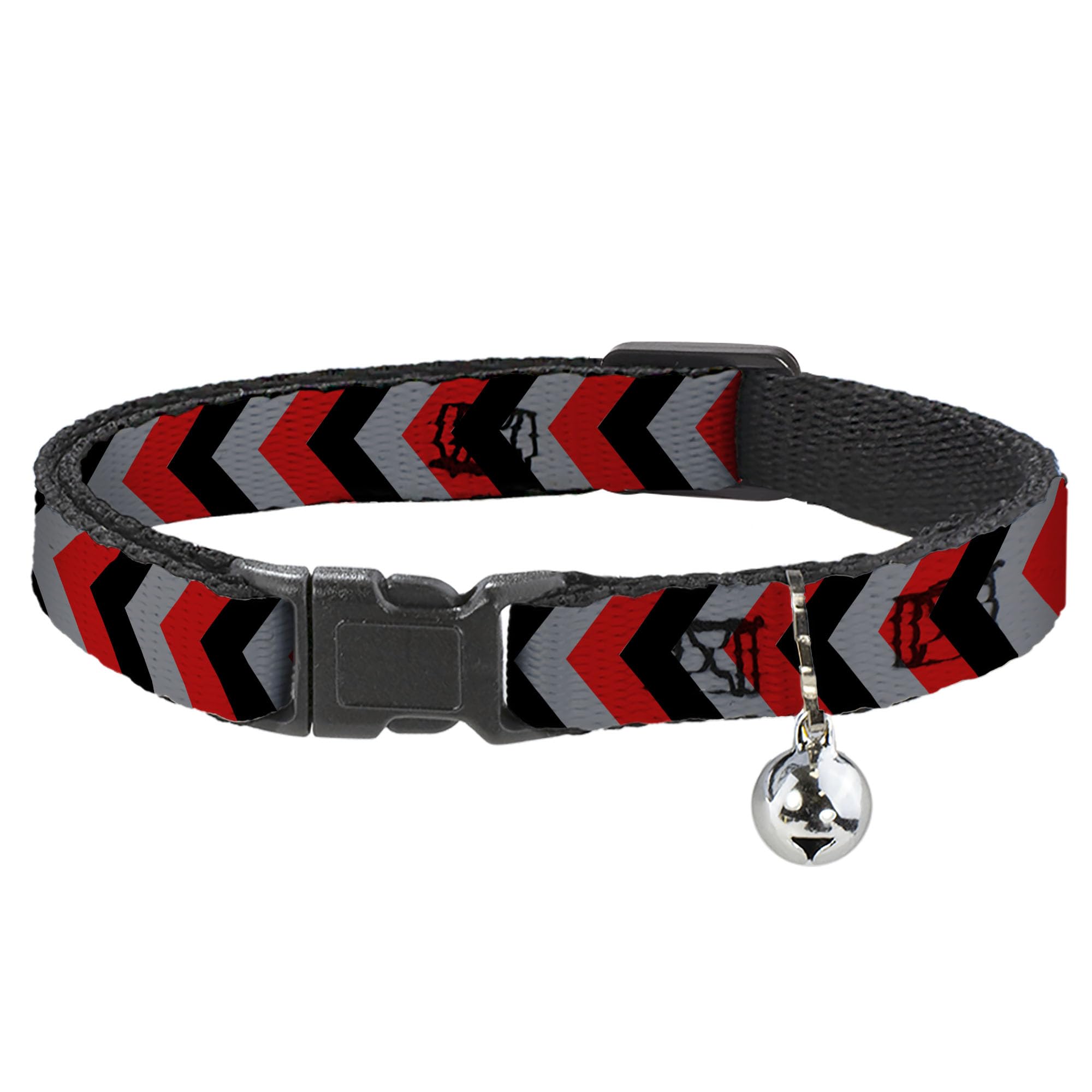 Collar de gato breakaway ajustable de seguridad Buckle-Down Chevron gris