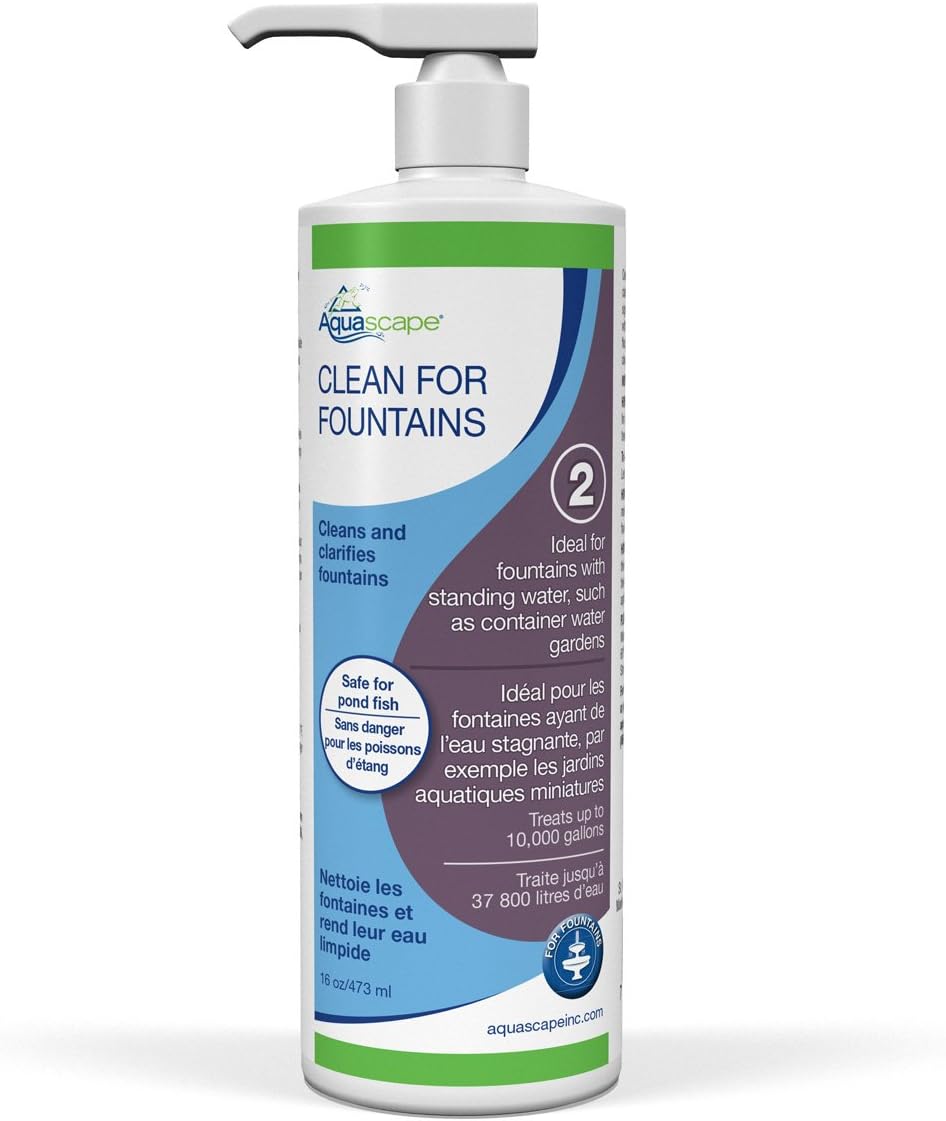 Aquascape CLEAN Water Treatment for Fountains, Waterfalls, Container Water Gardens and Other Features with Standing Water, Promotes Clean and Clear Water Conditions, 16 ounce / 473-ml | 96078 : Patio, Lawn & Garden