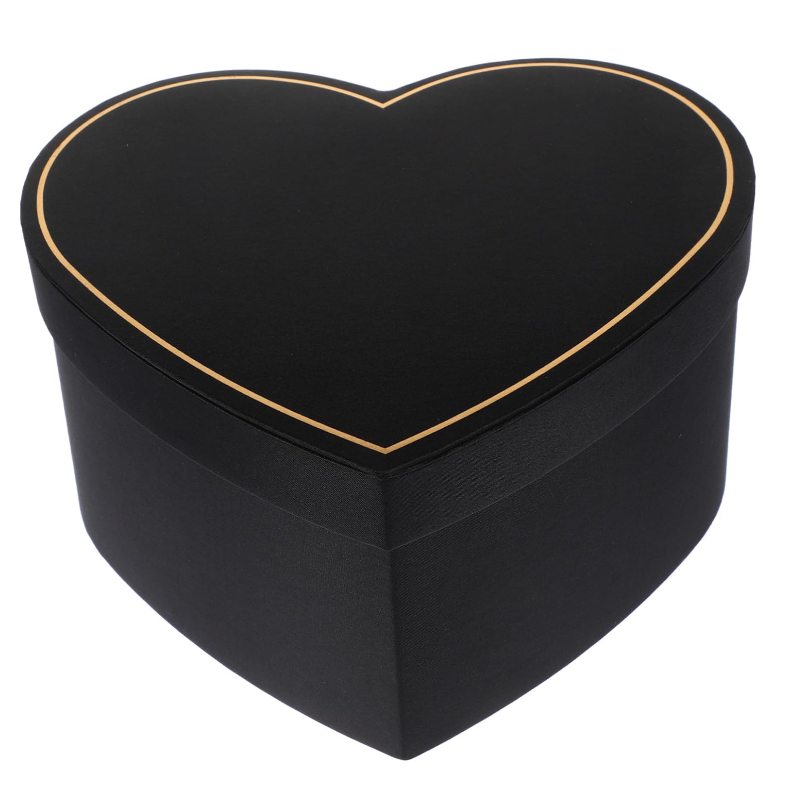 CORHAD Herzförmige Geschenkkartons mit Deckel aus Stoff in Schwarz für Blumenkästen und Abschlussatmosphäre bei Hochzeit oder Zuhause