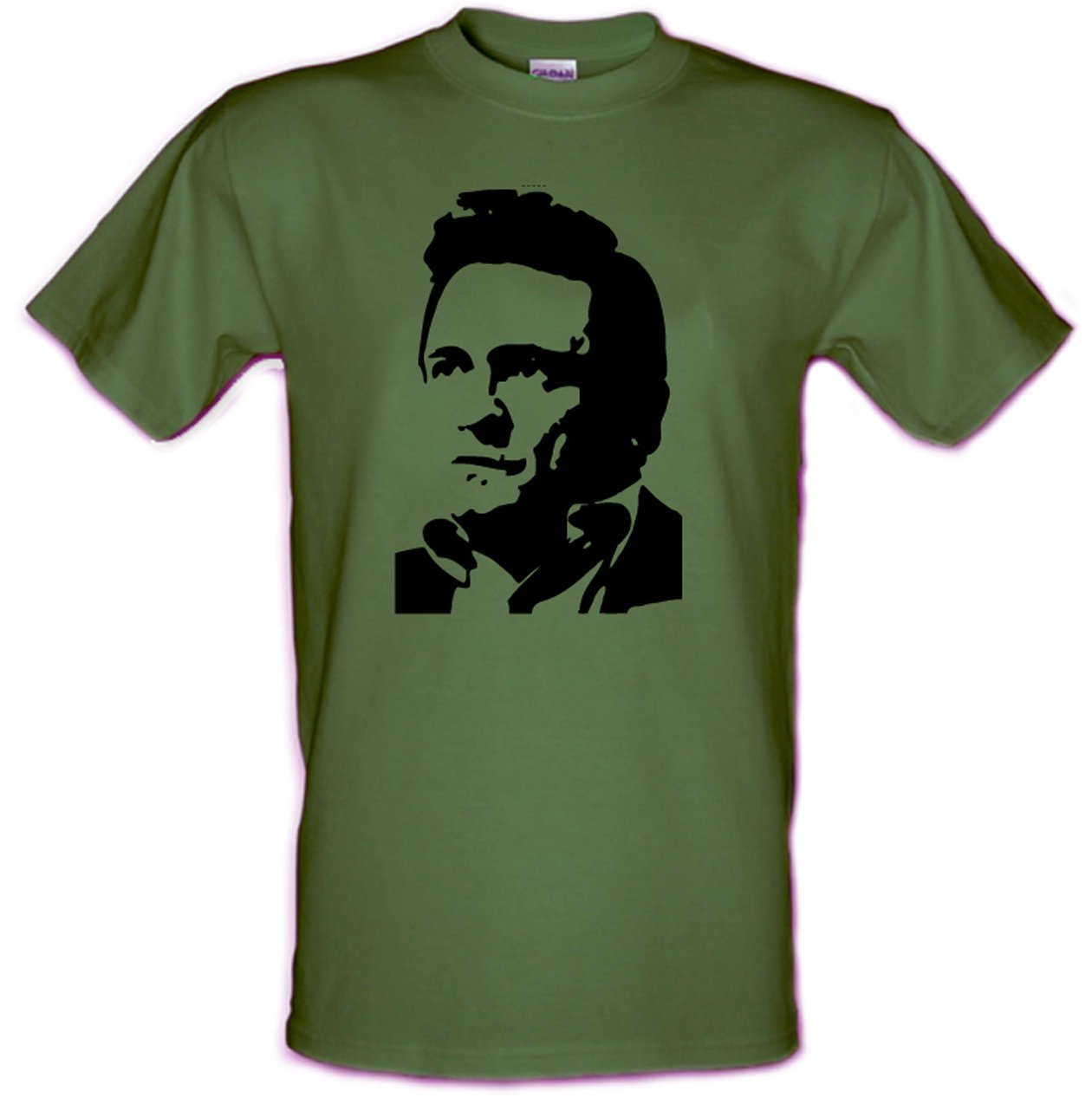 Johnny Cash Man in Black Che Guevara style T-shirt