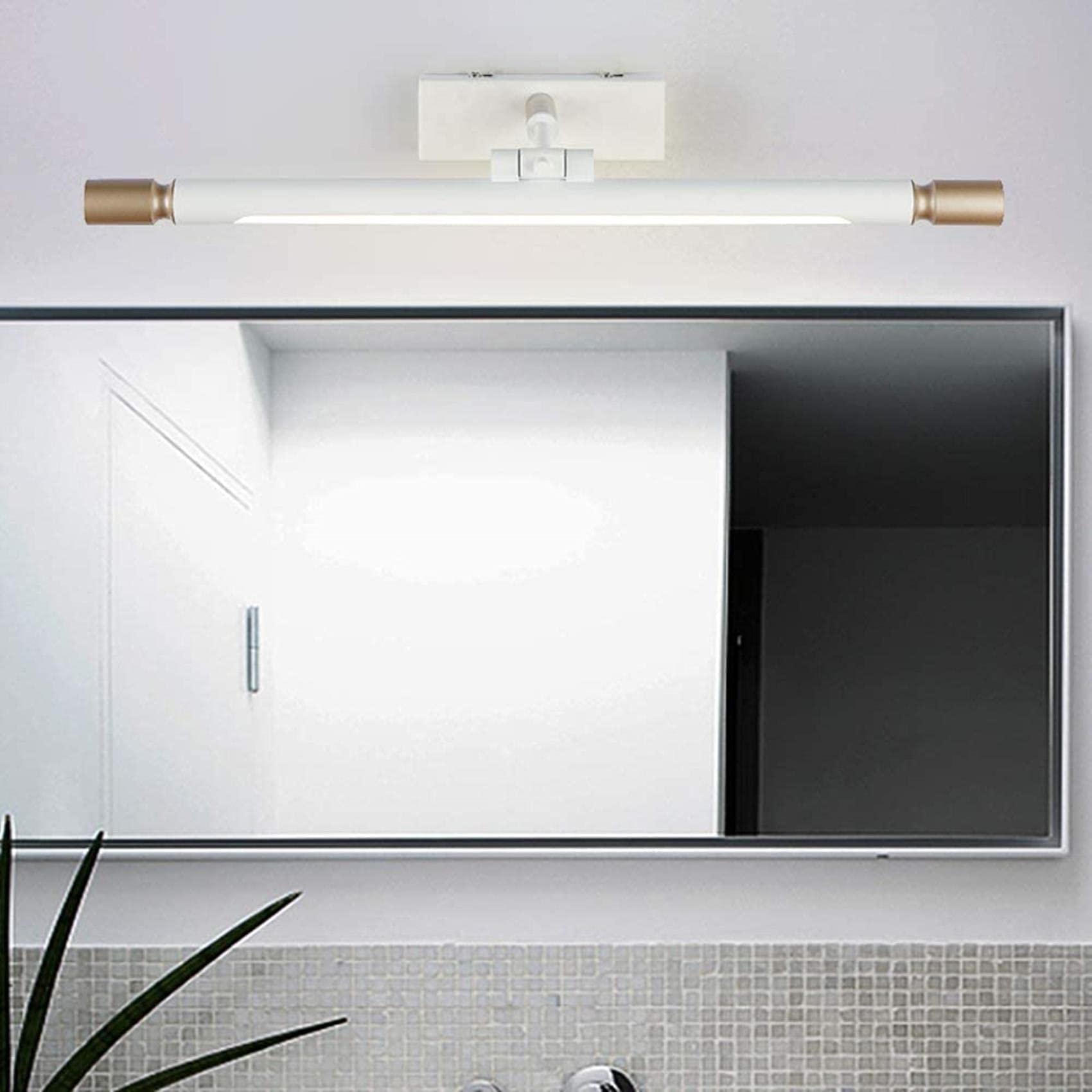 Lampade da Tavolo, Specchio con Luce Frontale a Led, Lampada da Parete con Angolazione Regolabile, Illuminazione per Bagno e Trucco, Luce Calda Bianca, 64 cm