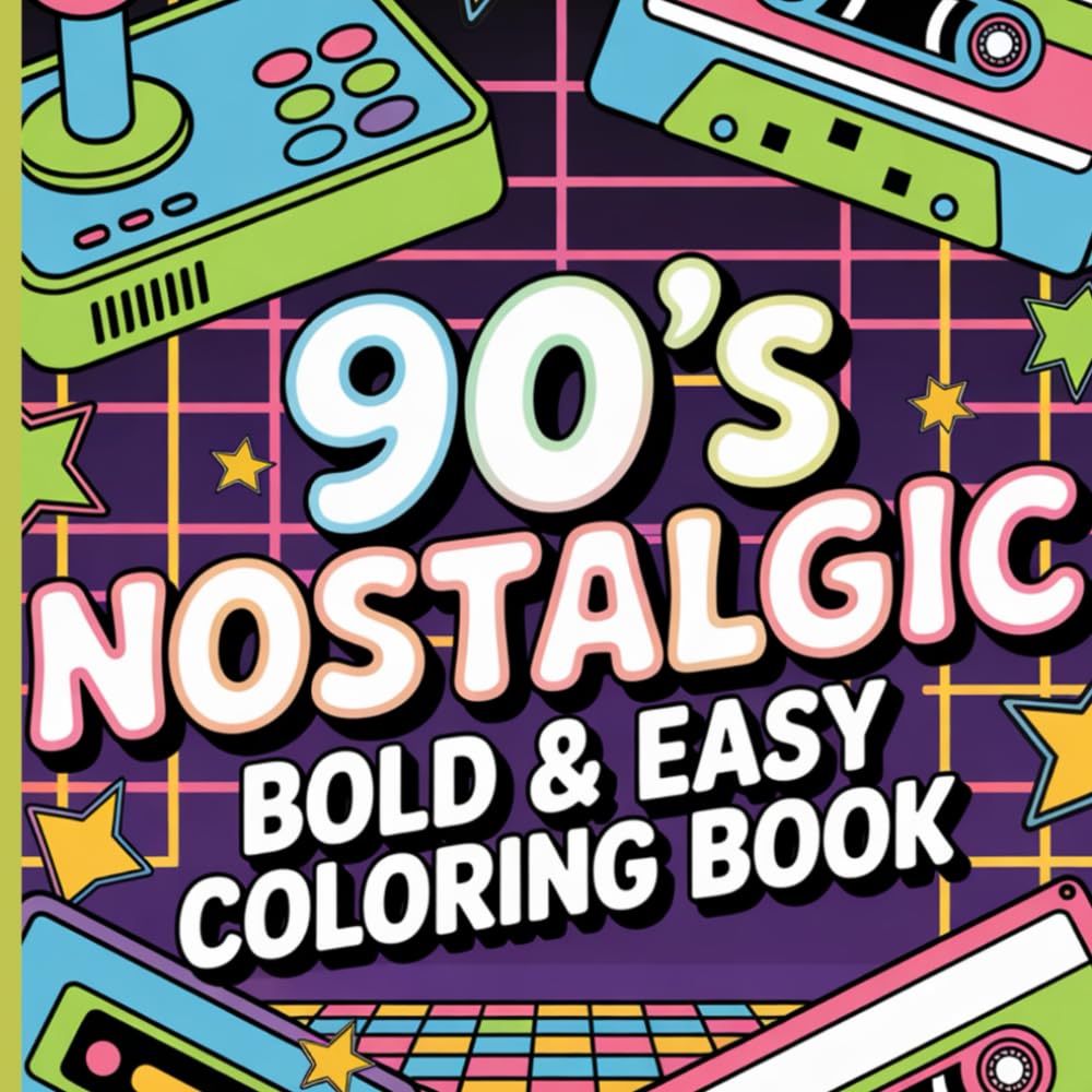 90s Nostalgic Coloring Book