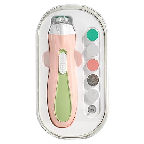 Miniatura 1 de Recortadora de uñas silenciosas para bebés con ajuste de velocidad múltiple, herramienta de manicura eléctrica segura para bebés, fácil de