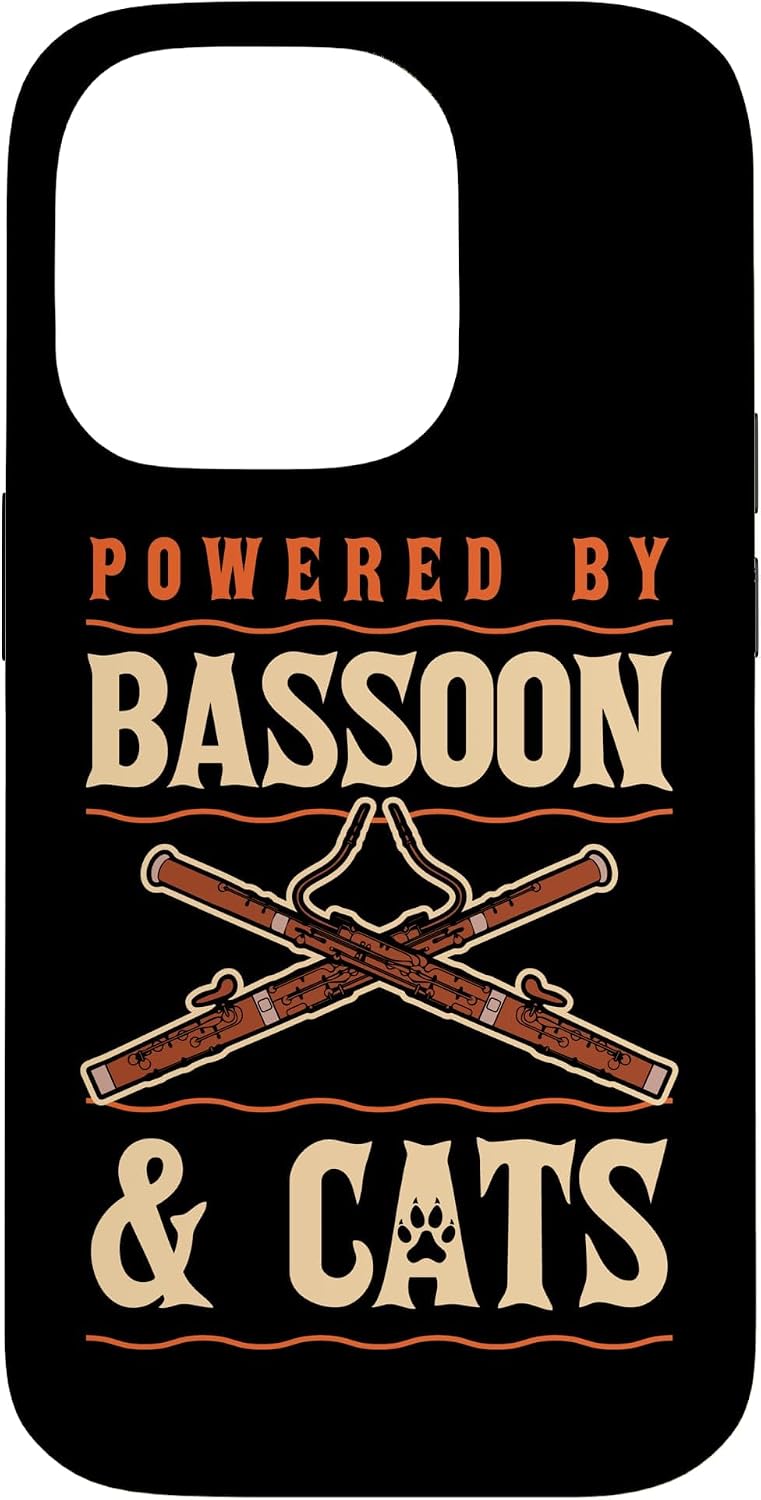 Powered By Bassoon and Cats Case for iPhone 14 Pro