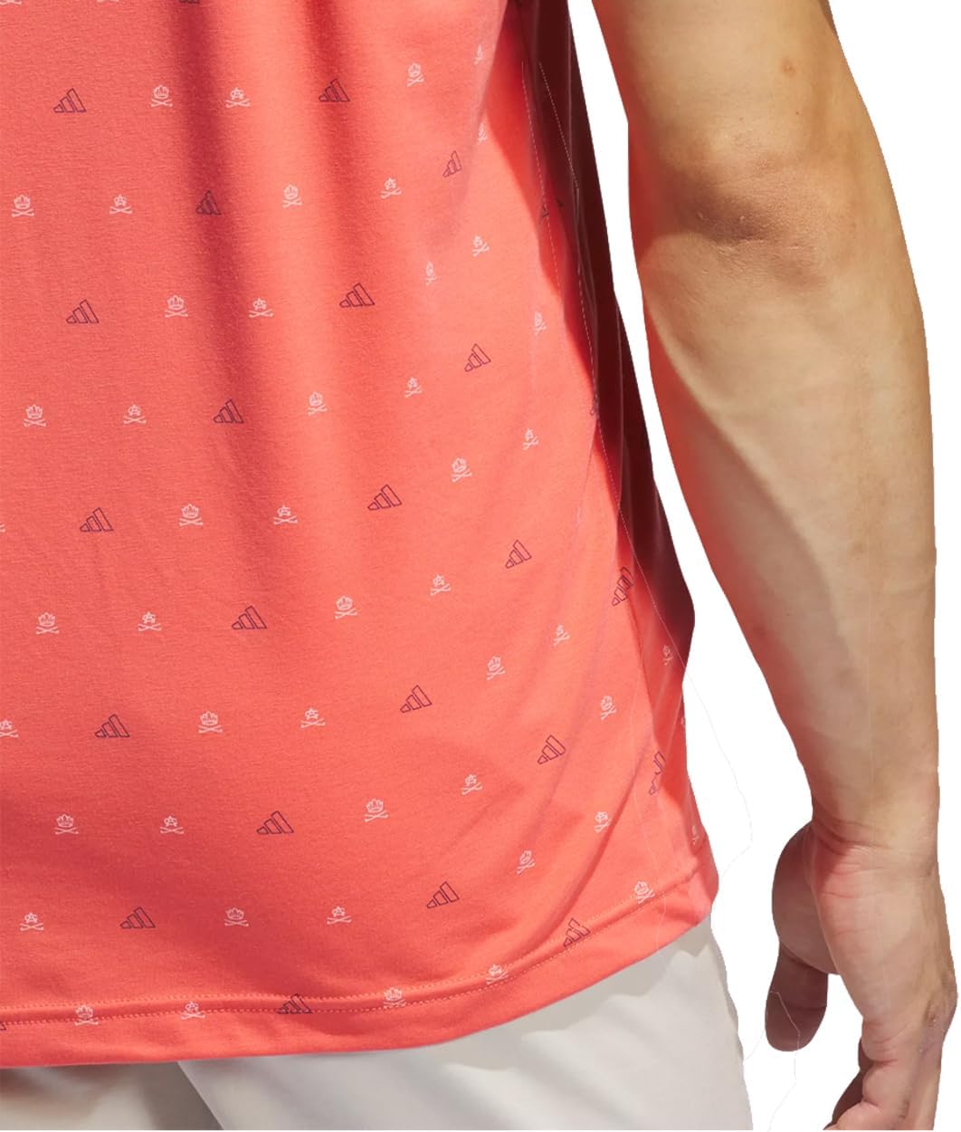 Adidas Mens Go-to Mini-Crest Print Polo Shirt