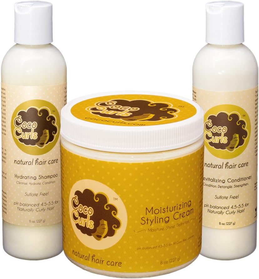 Coco Curls Moisturizing Hair Product Gift Set (8oz)