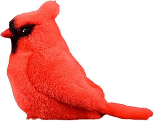 Miniatura 4 de lilizzhoumax Peluche cardenal, peluche de pájaro de simulación, felpa suave, juguetes para niñas, regalos Kawaii para niños, decoración del hogar,