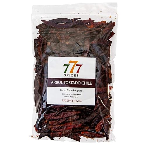 Tostado de Chile de Arbol, chiles enteros, vainas de chile Seco para auténtica comida mexicana, bolsa resellable termosellada