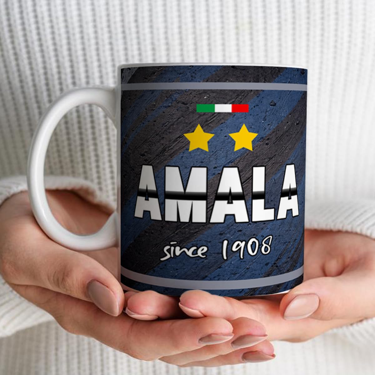 Personalizzata Tazza Inter Ceramica Regalo Tifoso Interista Padre Figlio Figlia Festa del Papà Compleanno Natale