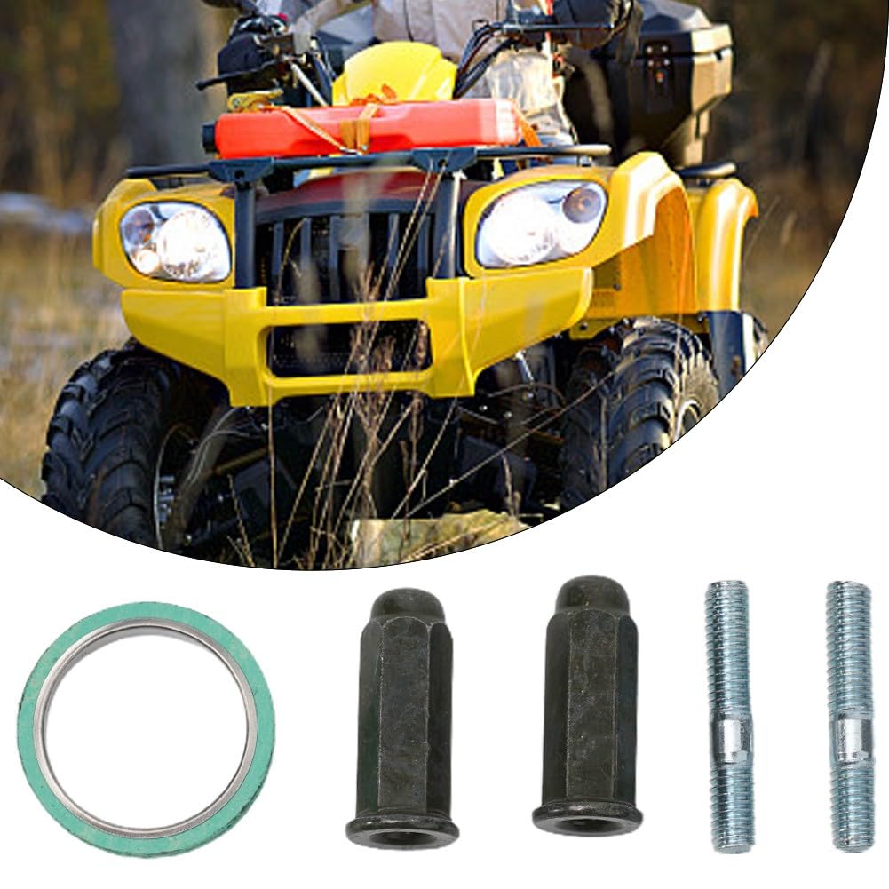 Auspuffschrauben-Set mit Bolzen, Muttern und 30,5 mm Dichtung für 50 cc, 110 cc, 150 cc, Scooter, vier für Wheeler Go Kart Moped