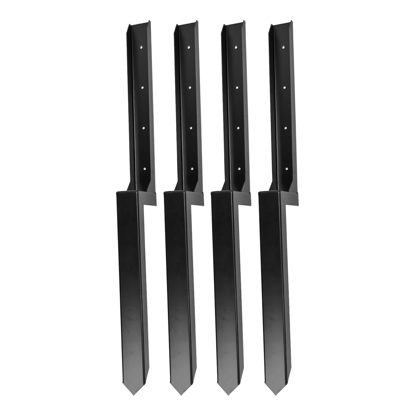 Kit de la Cerca de Acero Servicio Pesado, la Cerca en Forma H Picos con Soporte 3D, para Reparar una Valla Madera Rota Inclinada, Instalaci¨®n F¨¢cil (4 Paquetes)