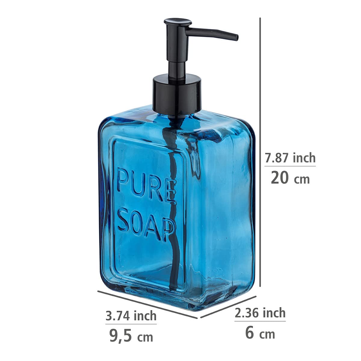 Amazon.com: WENKO Pure Soap Soap Dispenser Blue 0.55 L : Home