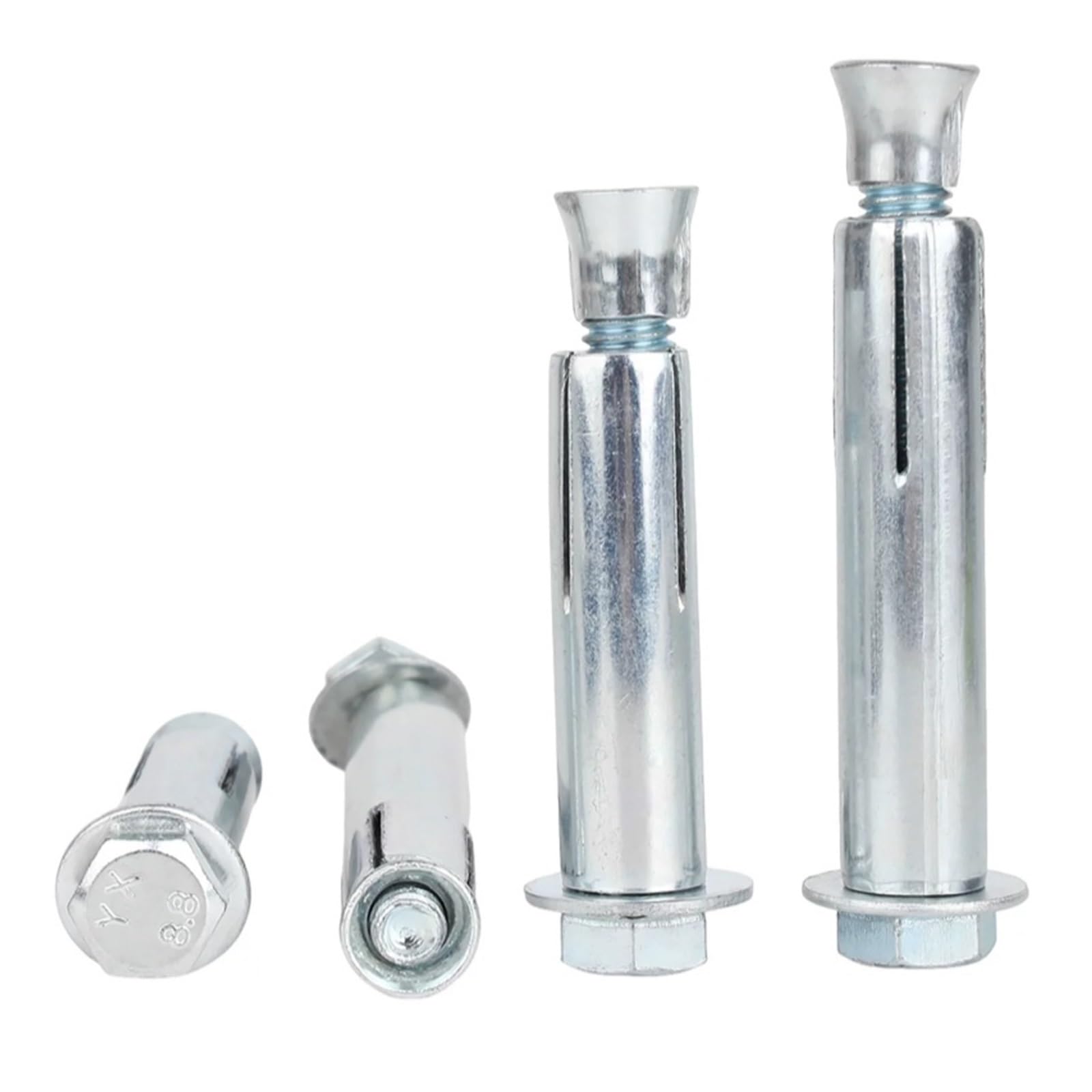 Anclaje Pared Cabeza hexagonal galvanizada M6 M8 M10 M12 | Pernos de expansión de acero al carbono Tornillos empotrados(M8x200mm(5pcs))