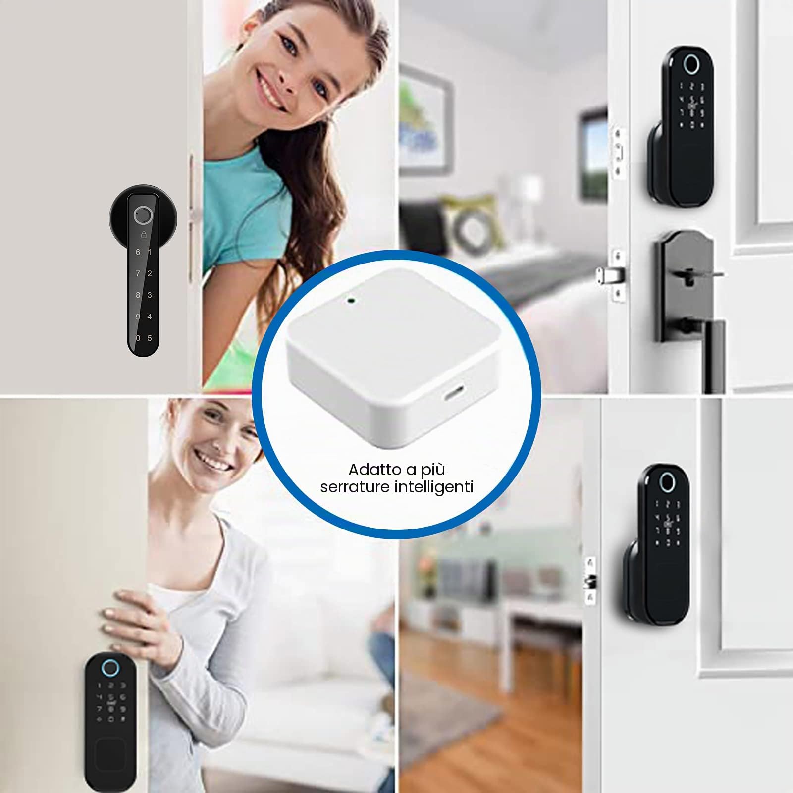 Serratura con Impronta Digitale Intelligente, IPX5, App TTLock | Ingresso Senza Chiave, Resistente agli Agenti Atmosferici IPX5, App TT Lock, Telecomando