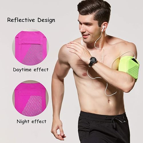 Miniatura 5 de Ailzos Brazalete deportivo universal para iPhone X 8766S Plus, Samsung Galaxy S9S8S7S6 con bolsillo para llaves, para entrenamiento de gimnasio,