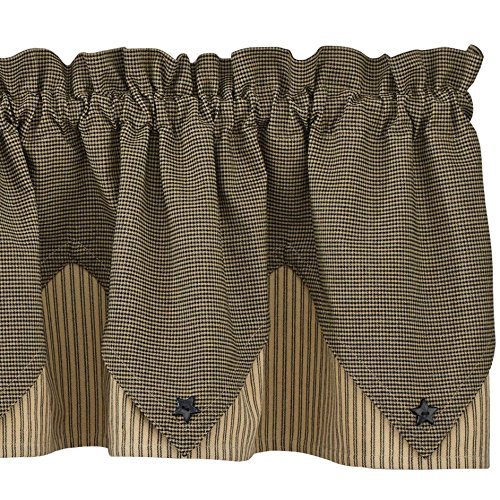 Park Designs Primitive Star Lined Point Valance, 72 X 15 #TOP1