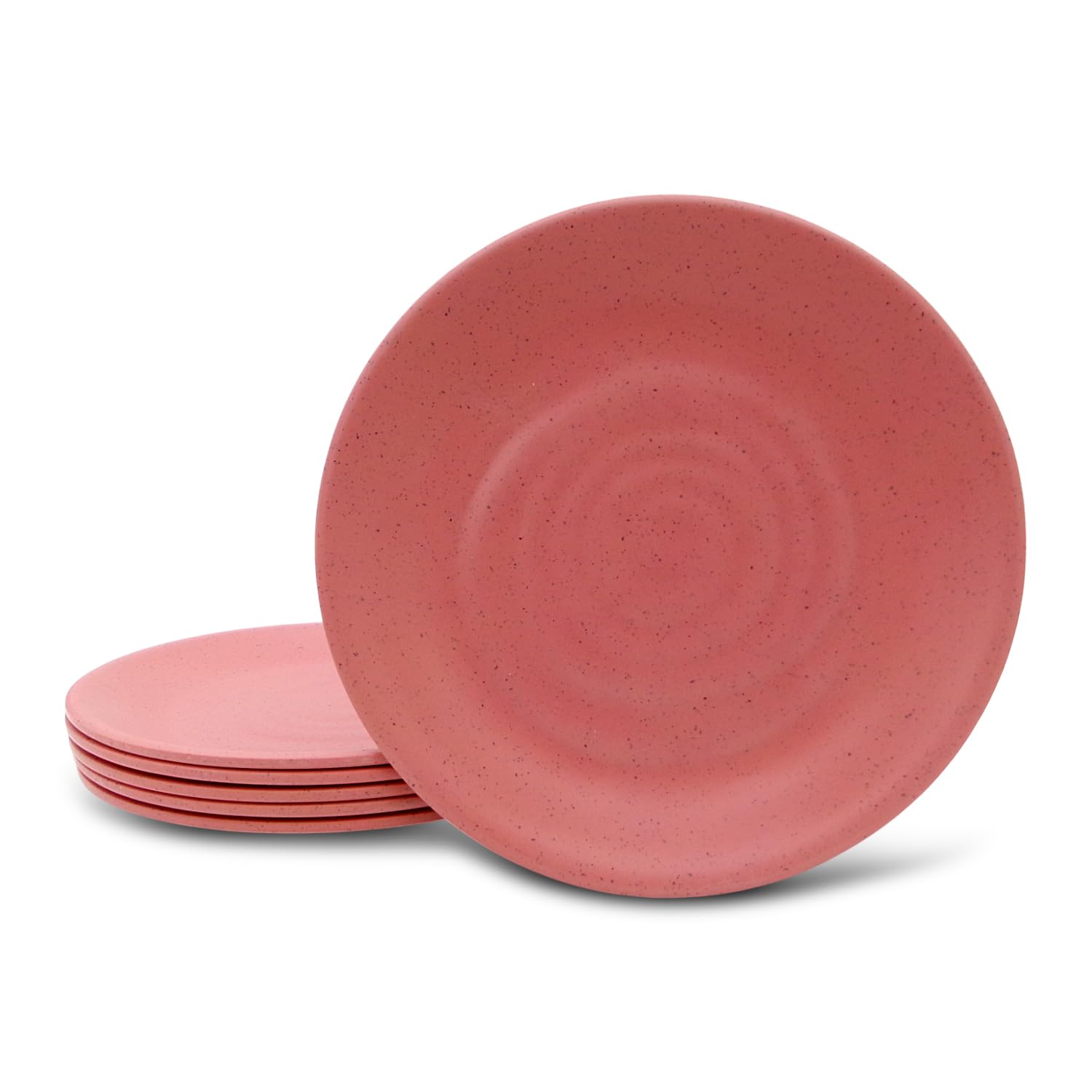 Superware | Pure Melamine | Round Buffet Plate Set - Pink Sand 12.5" (6 nos.) | Stain Free, Glazed Finish 3