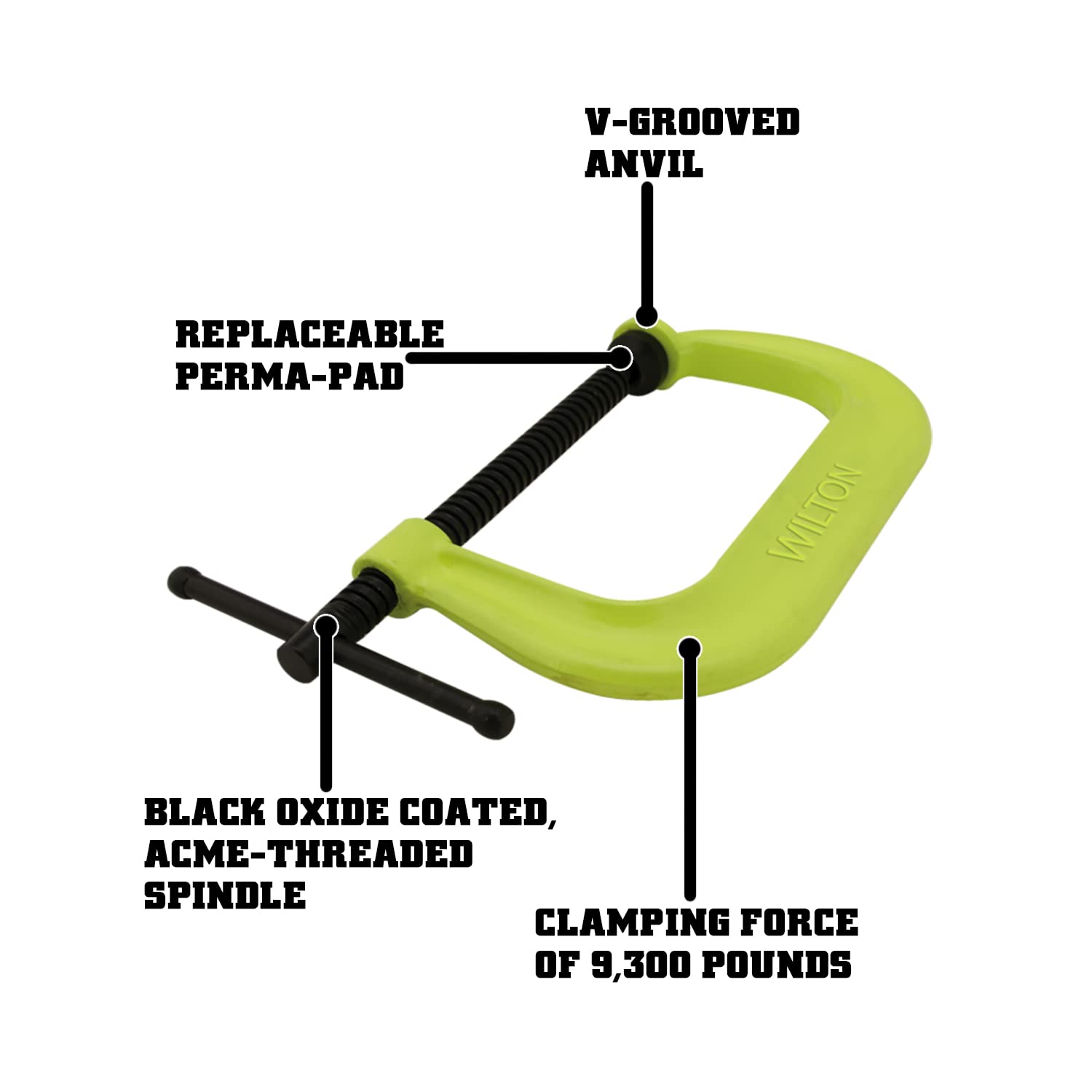 Wilton Hi-Vis C-Clamp, 12-1/4