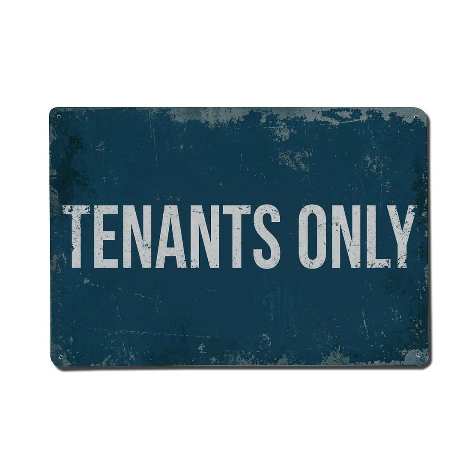 Vintage Tenants Only Metal Tin Sign Plaque Wall Decor for Cafe, Club Bar, Office, Garden Metal Poster 8x12Inch