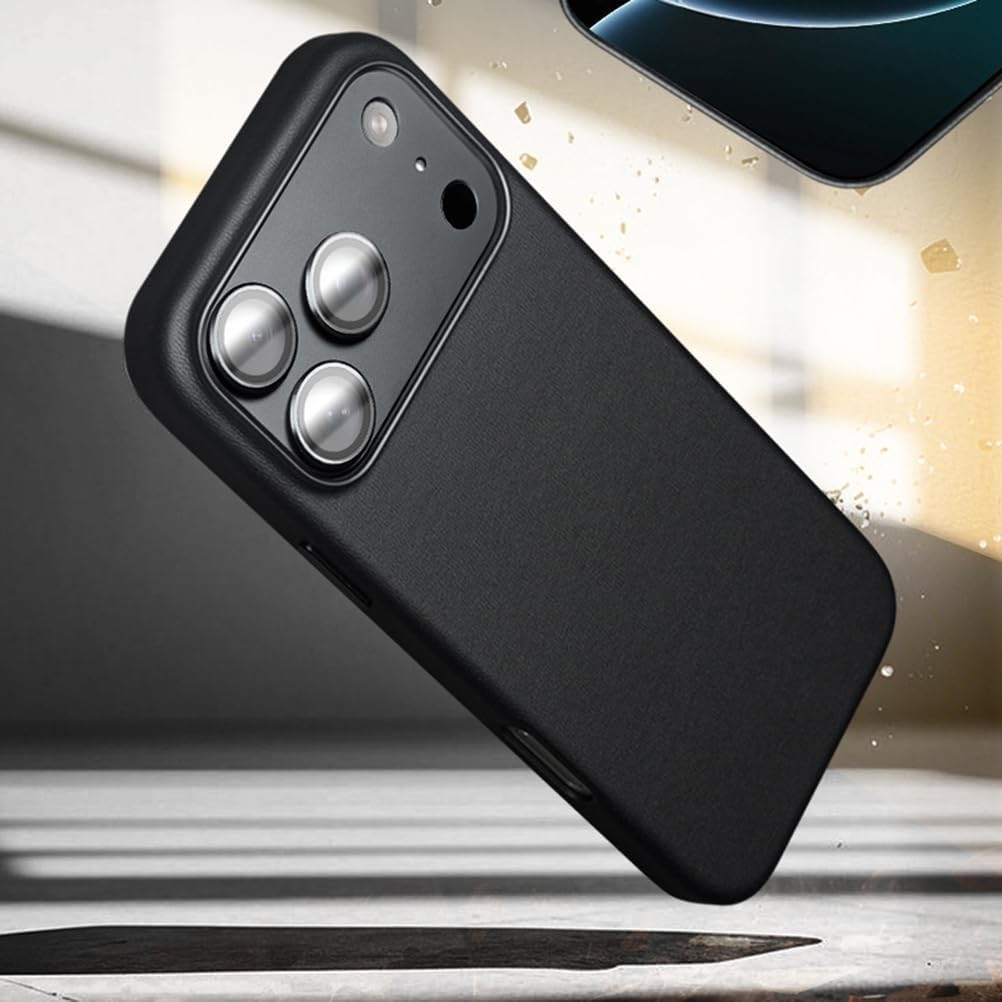 Etui do iPhone 17 Pro Max / 17 Pro / Air/17, skórzane etui ochronne na soczewki, bezprzewodowe etui do ładowania (17 Pro Max)