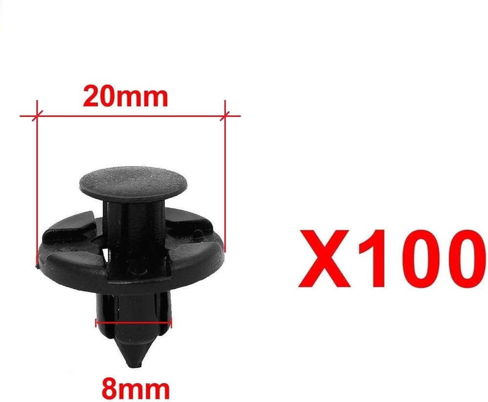 Amazon.com: 100pcs- Nylon Fender Trim Panel Bumper Shield Retainer