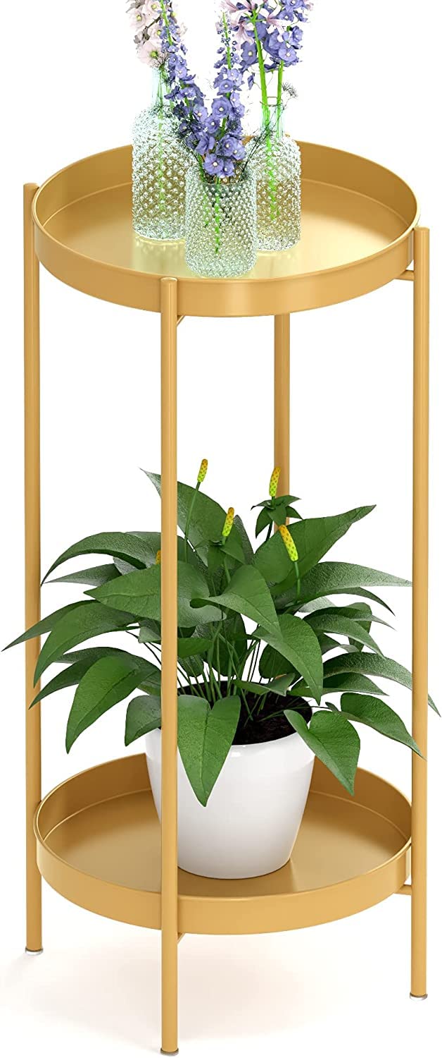 ANASIA HANDICRAFTS Metal Plant Rack Organizer, 2 Tiers Tall Plant Display Storage Shelf Table For Home Garden Patio Bathroom Office Living Room Balcony Corner (gold) (B0BB76NQJD) Amazon Price History, Amazon Price Tracker
