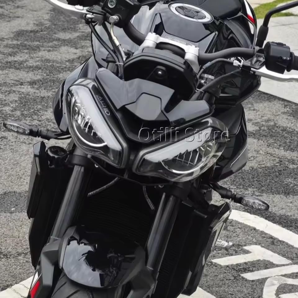 Carbon Fiber Upper Headlight Panel Front Fairing Cover Trim For Street Triple 765RS MOTO 2 STREET TRIPLE 765R 765 RS R 2023-2025 (Carbon Fiber)