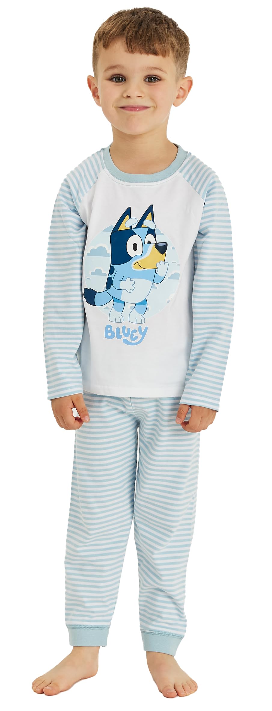 Bluey Boys Striped Pyjamas Nightwear (Bluey - Striped, 5-6 Years)