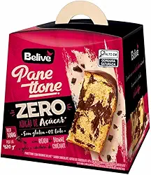 Panettone Sem Lactose Sem Glúten sabor Chocolate 42% Cacau Belive 420g
