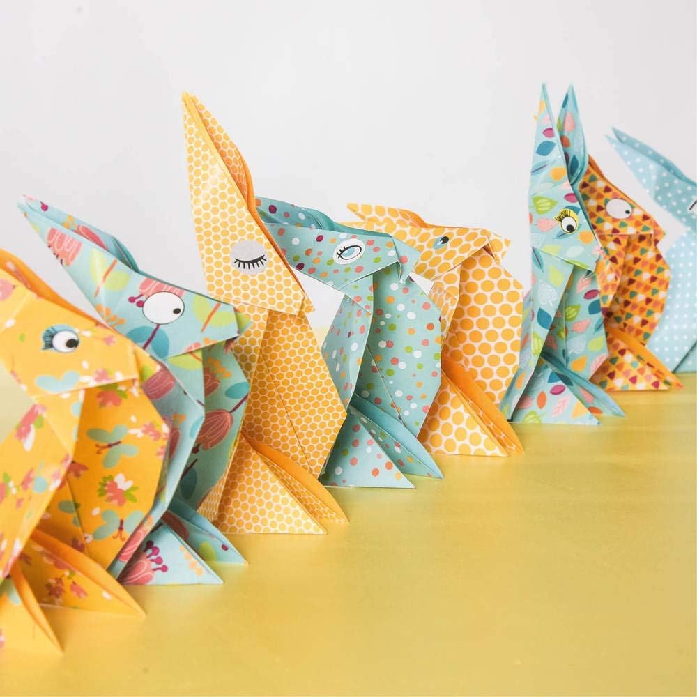 Carta Origami Avenue Mandarine OR514C - 60 Fogli 20x20cm Con 30 Motivi + Adesivi Occhi | Per Bambini E DIY - Foto 4