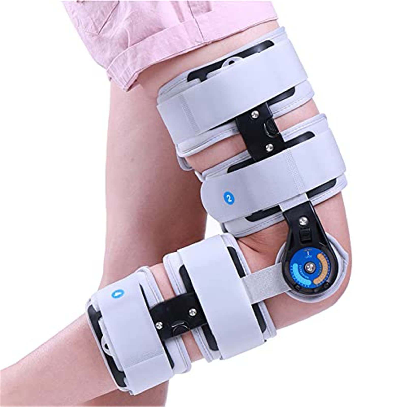 Staffa di fissaggio dell'articolazione del ginocchio, protezione stabilizzante del tutore per ginocchio regolabile per osteoartrite, riparazione della cartilagine artritica, per il dolore da artrite