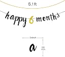 Festiko Happy 6 Months Birthday Decoration Combo - Half Birthday Party Decor for 1/2 Year Celebration (Happy 6 Month Combo-4) | Black gallery image