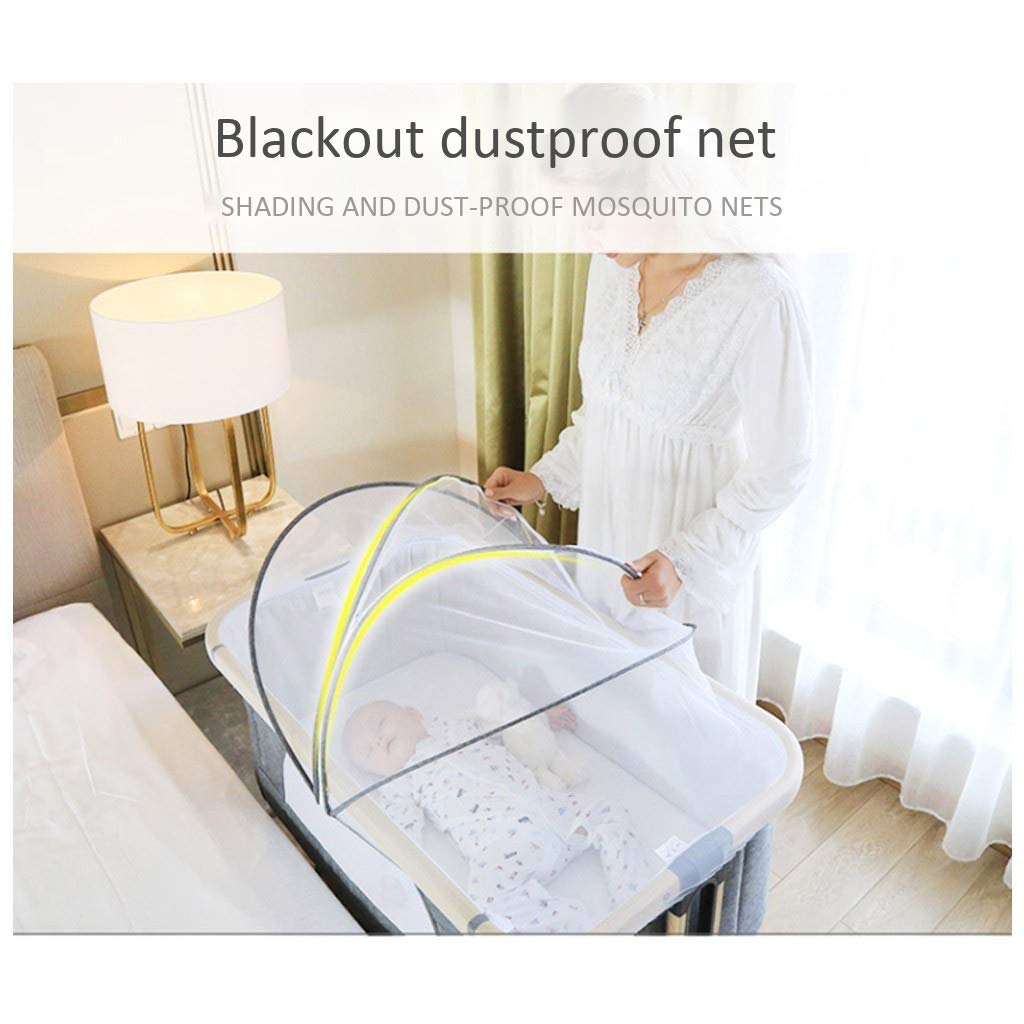 Foldable Baby Cot Portable Baby Bed With Roller Toddler Bed Baby Crib