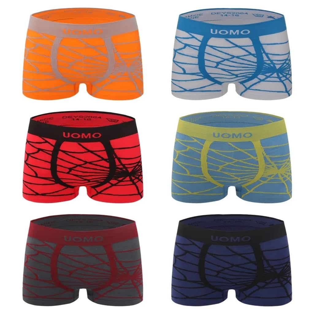 Palleon 6er Pack Jungen Boxershorts | Microfaser Kids Retroshorts | Bequeme Kinder Unterhosen mit elastischem Bund | Atmungsaktiv, Pflegeleicht & Formstabil
