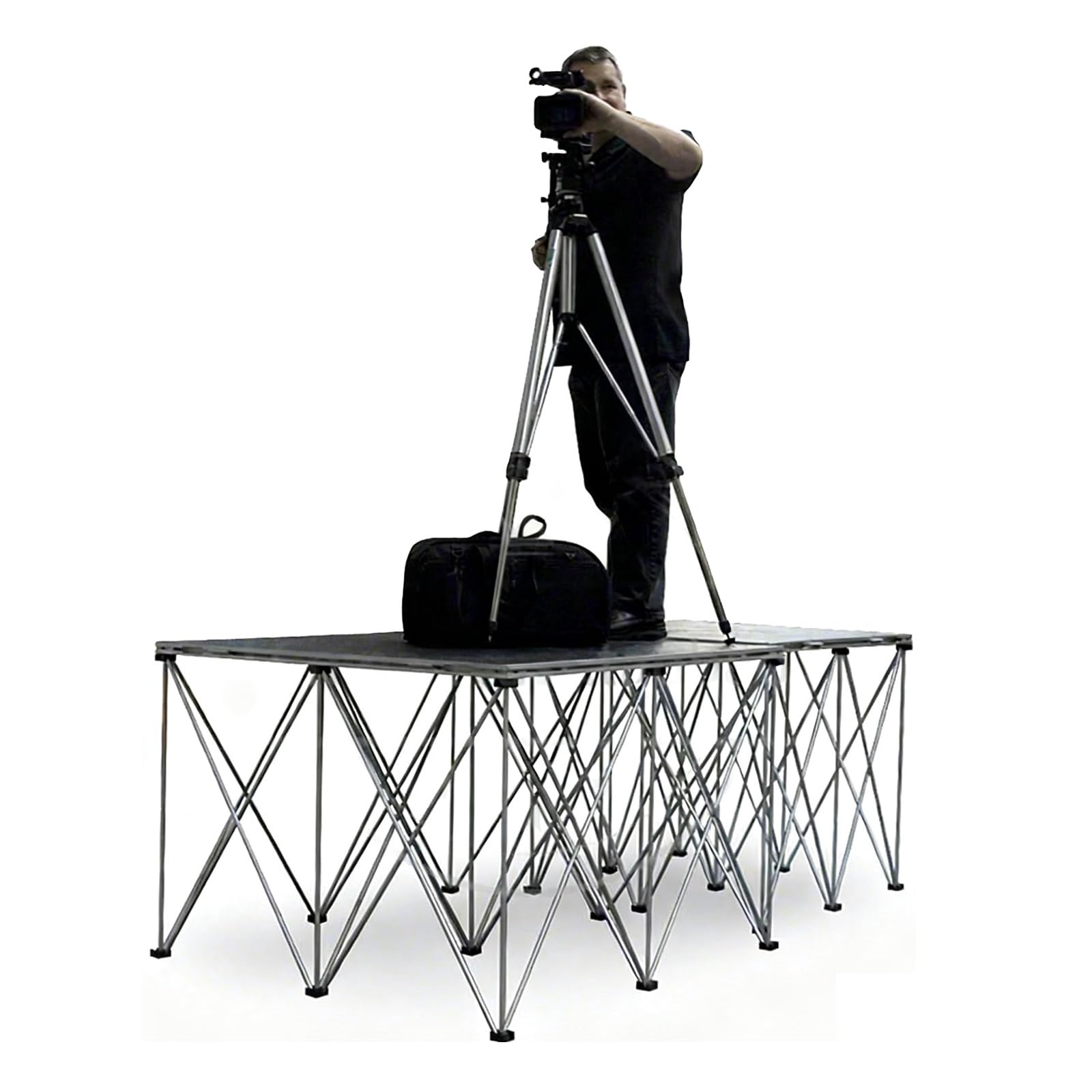 Plataforma de fotografía de aluminio resistente, sistema modular plegable ligero para bodas, conferencias y fiestas