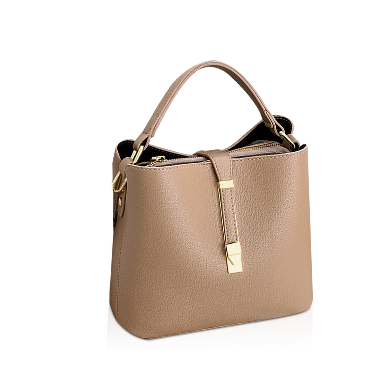 NICOLE & DORIS Sac a Main Femme Sac Bandouliere Porté Epaule Cuir PU Femme Cuir Sacs Grand Capacité Sac Cabas Fourre Sac seau noir