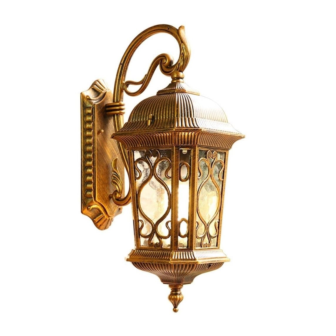 Outdoor Wall Lights Waterproof Outdoor Wall Sconce Aluminum Garden Lamps with Glass Shade E27 Light for Doorway Courtyard Balcony Durable Porch(Bronze)