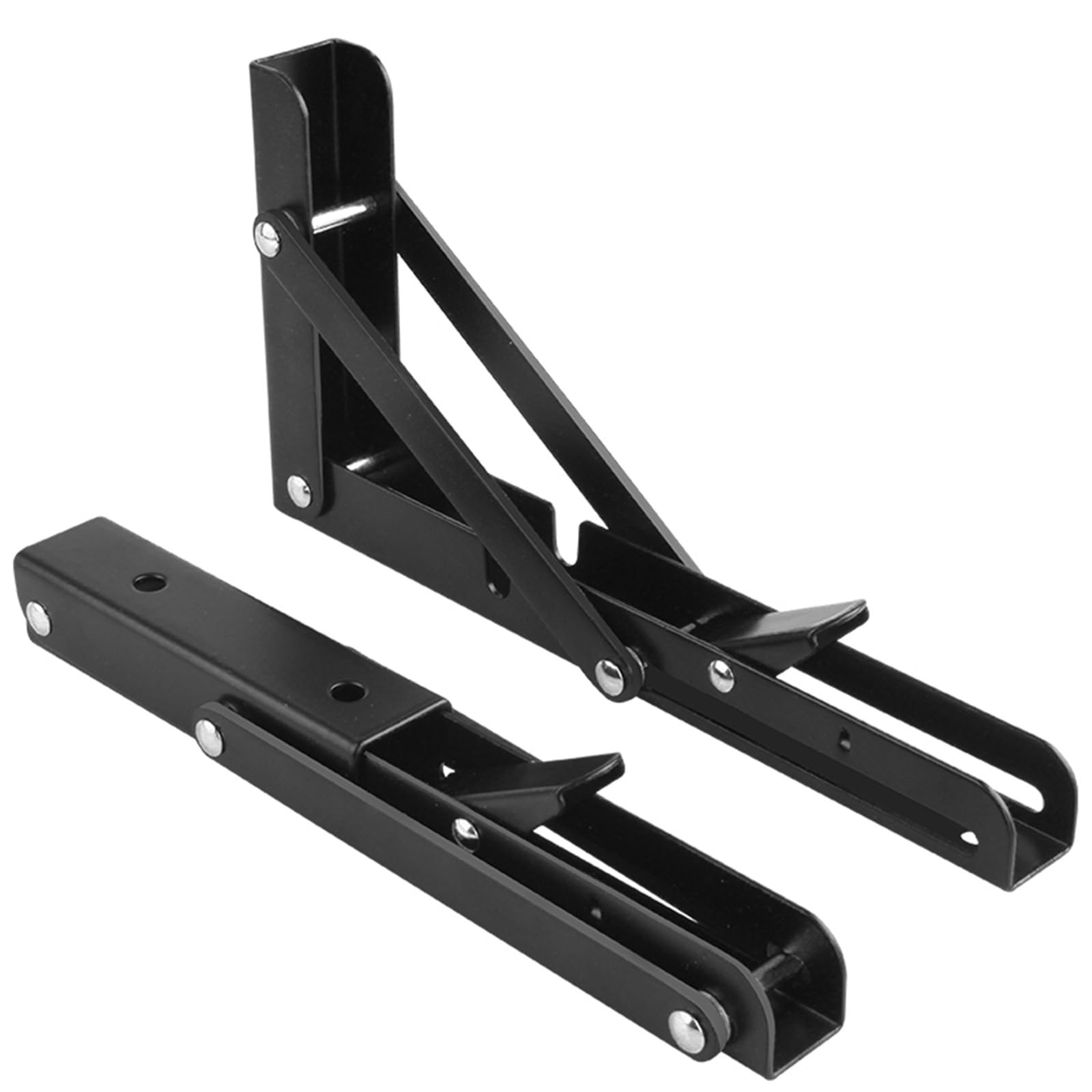 2 uds 6-20 pulgadas ajustable montado en la pared triángulo soporte de ángulo plegado banco mesa estante muebles pesado Hardware Para Montaje(20 Inch)