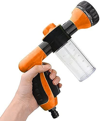 Miniatura 16 de Boquilla de manguera de jardín, boquilla de pulverización de manguera ajustable, alta presión, 8 patrones de riego con rociador de jabón de 3.5